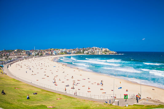 Surfing at Bondi Beach