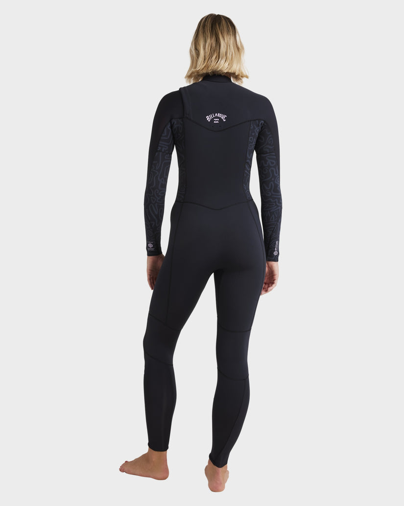 BILLABONG WOMENS 3/2 SYNERGY NATURAL CHEST ZIP STEAMER WETSUIT