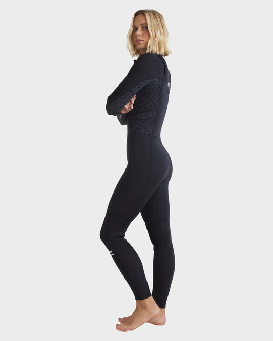 BILLABONG WOMENS 3/2 SYNERGY NATURAL CHEST ZIP STEAMER WETSUIT