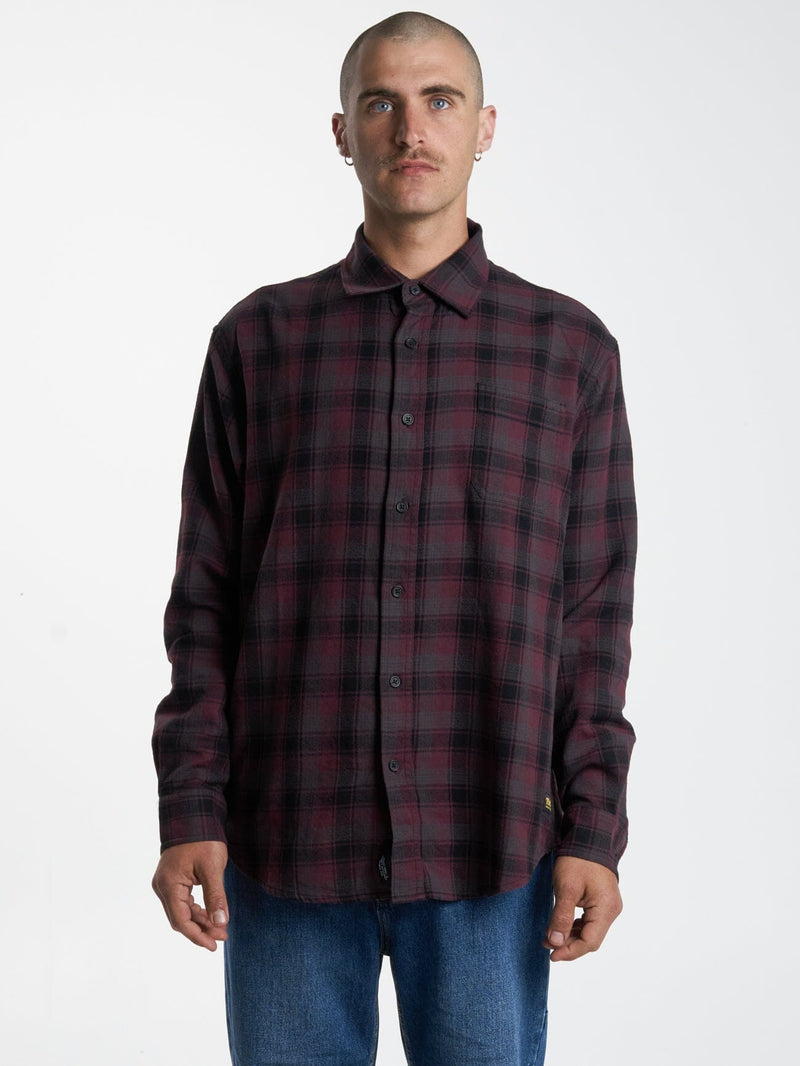 THRILLS UNION CHECK LONG SLEEVE SHIRT