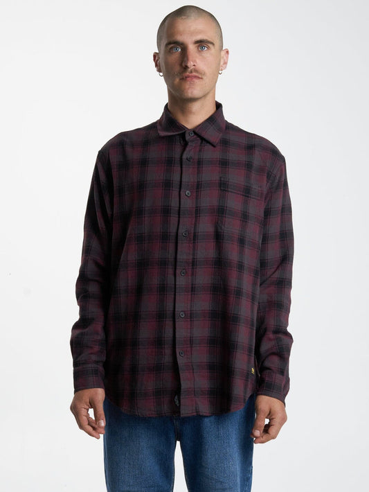 THRILLS UNION CHECK LONG SLEEVE SHIRT