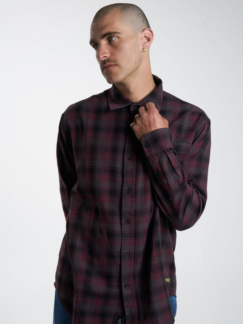 THRILLS UNION CHECK LONG SLEEVE SHIRT